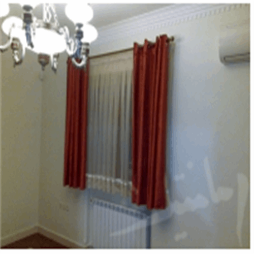 پانچ روی ریل چوبی با حریر مدل پلیسه